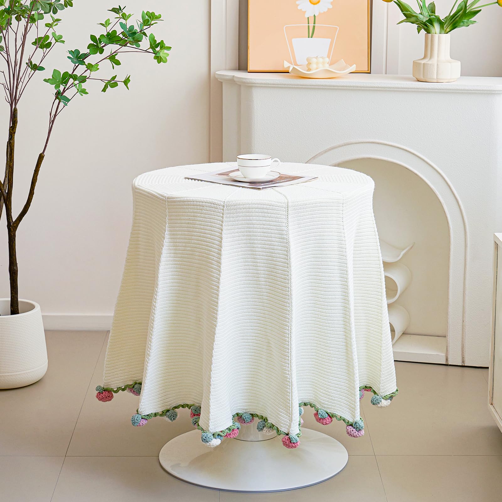 Crochet Flower Bouquet Throw Blanket