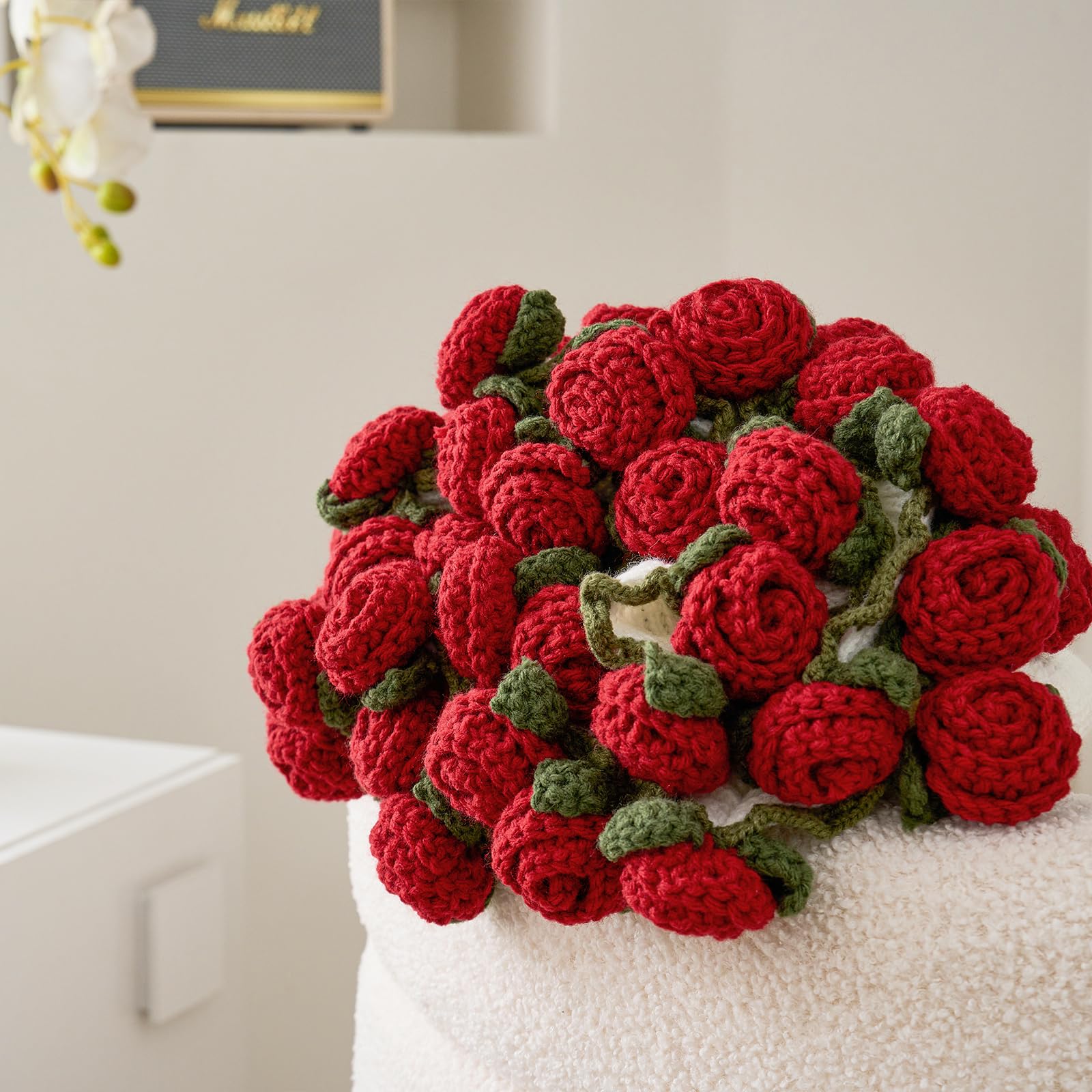 Crochet Flower Bouquet Throw Blanket