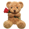 Teddy Bear Holding Rose