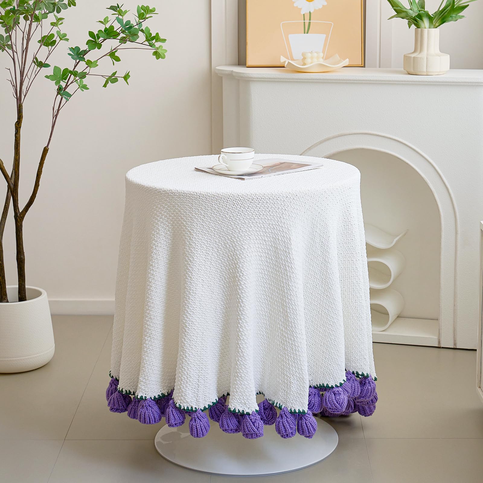 Crochet Flower Bouquet Throw Blanket