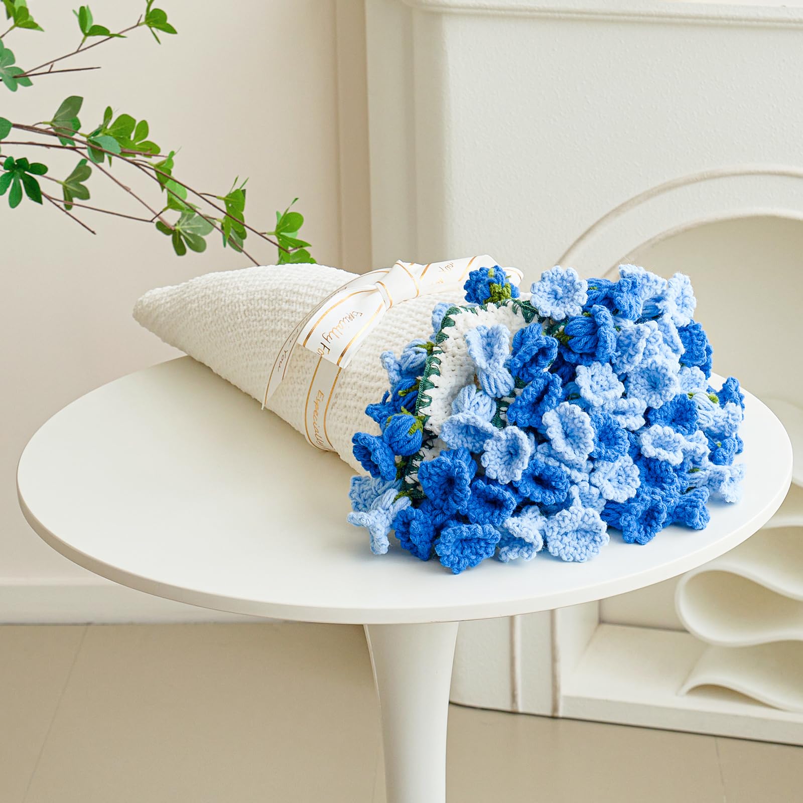 Crochet Flower Bouquet Throw Blanket