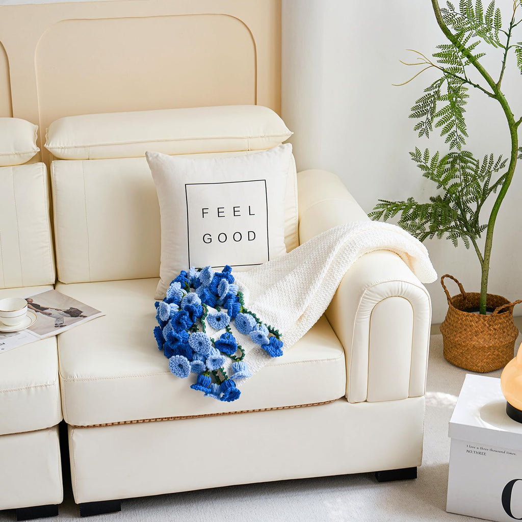 Crochet Flower Bouquet Throw Blanket