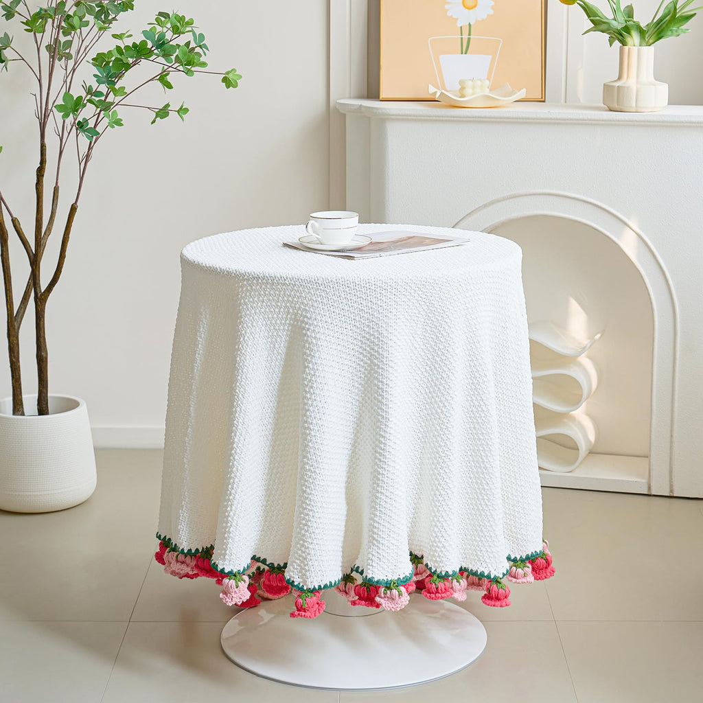 Crochet Flower Bouquet Throw Blanket