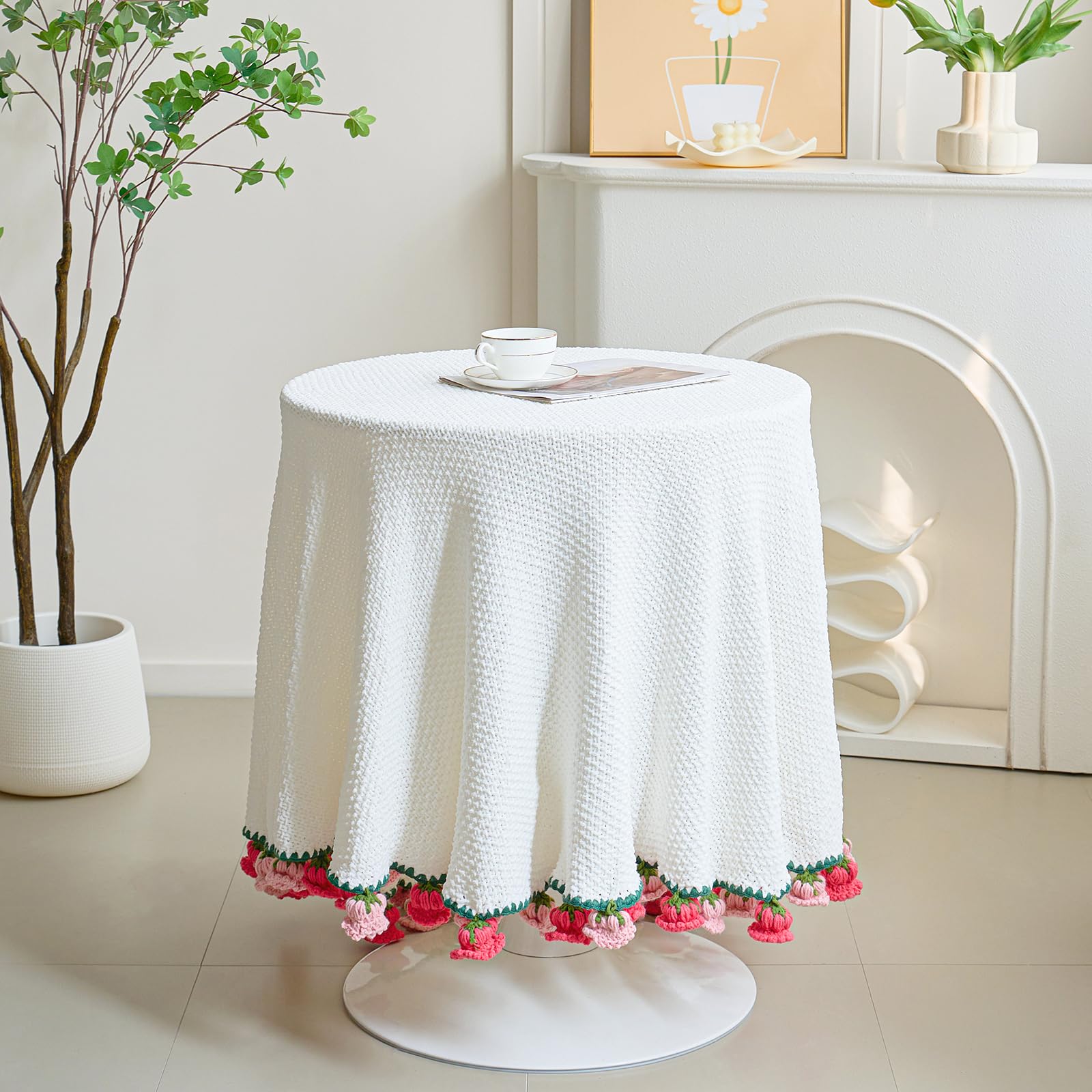 Crochet Flower Bouquet Throw Blanket