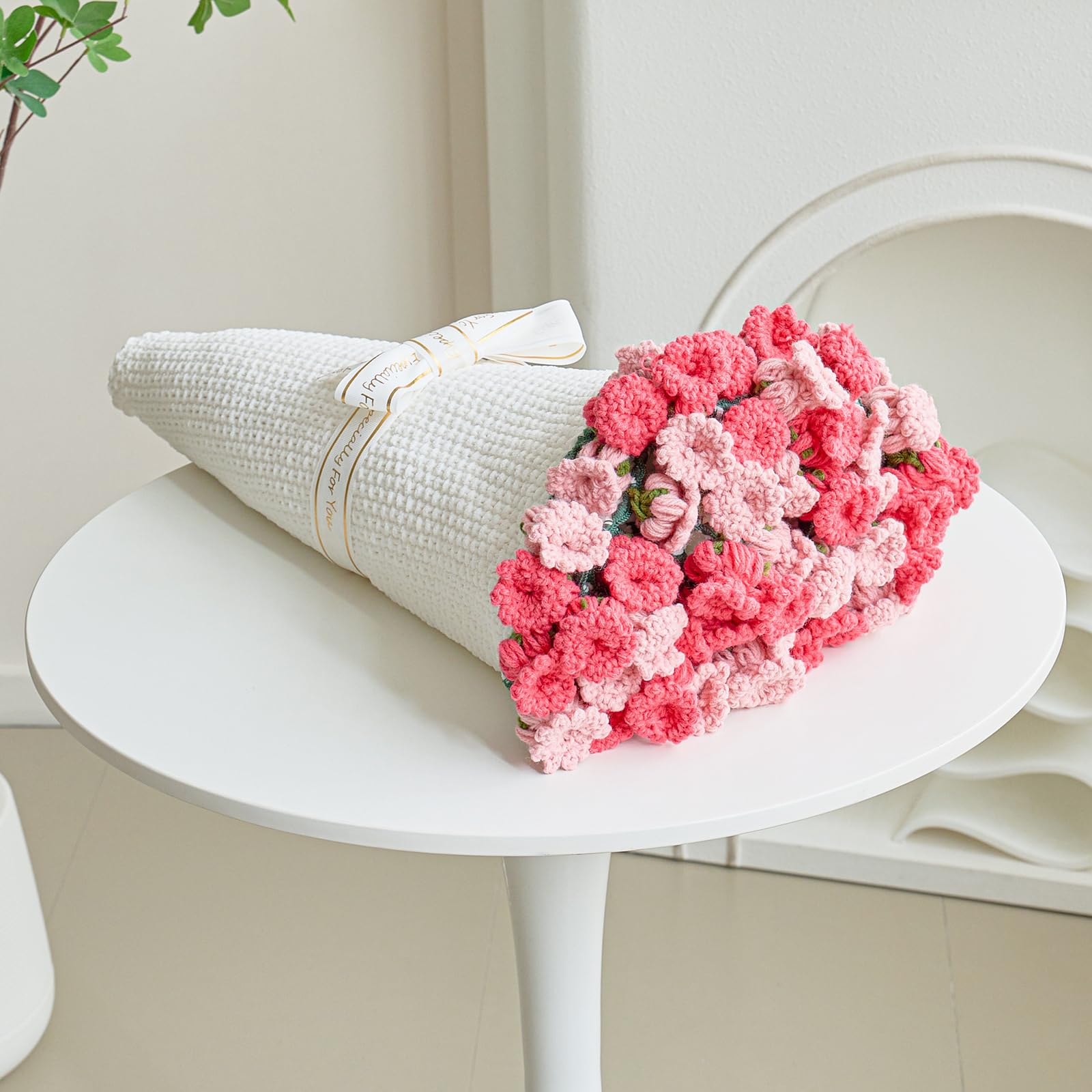 Crochet Flower Bouquet Throw Blanket