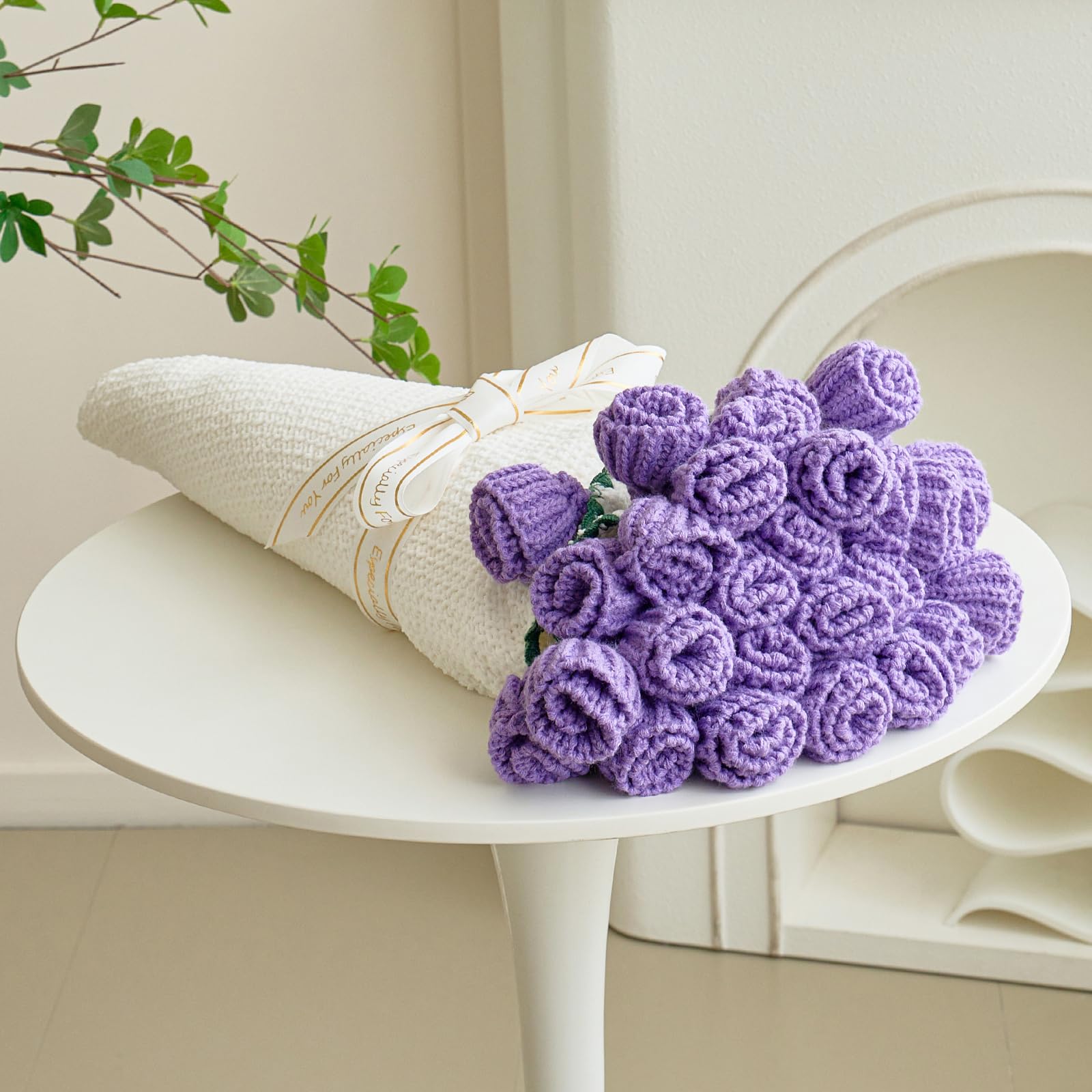 Crochet Flower Bouquet Throw Blanket