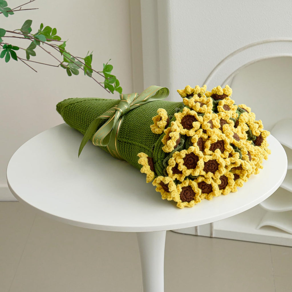 Crochet Flower Bouquet Throw Blanket