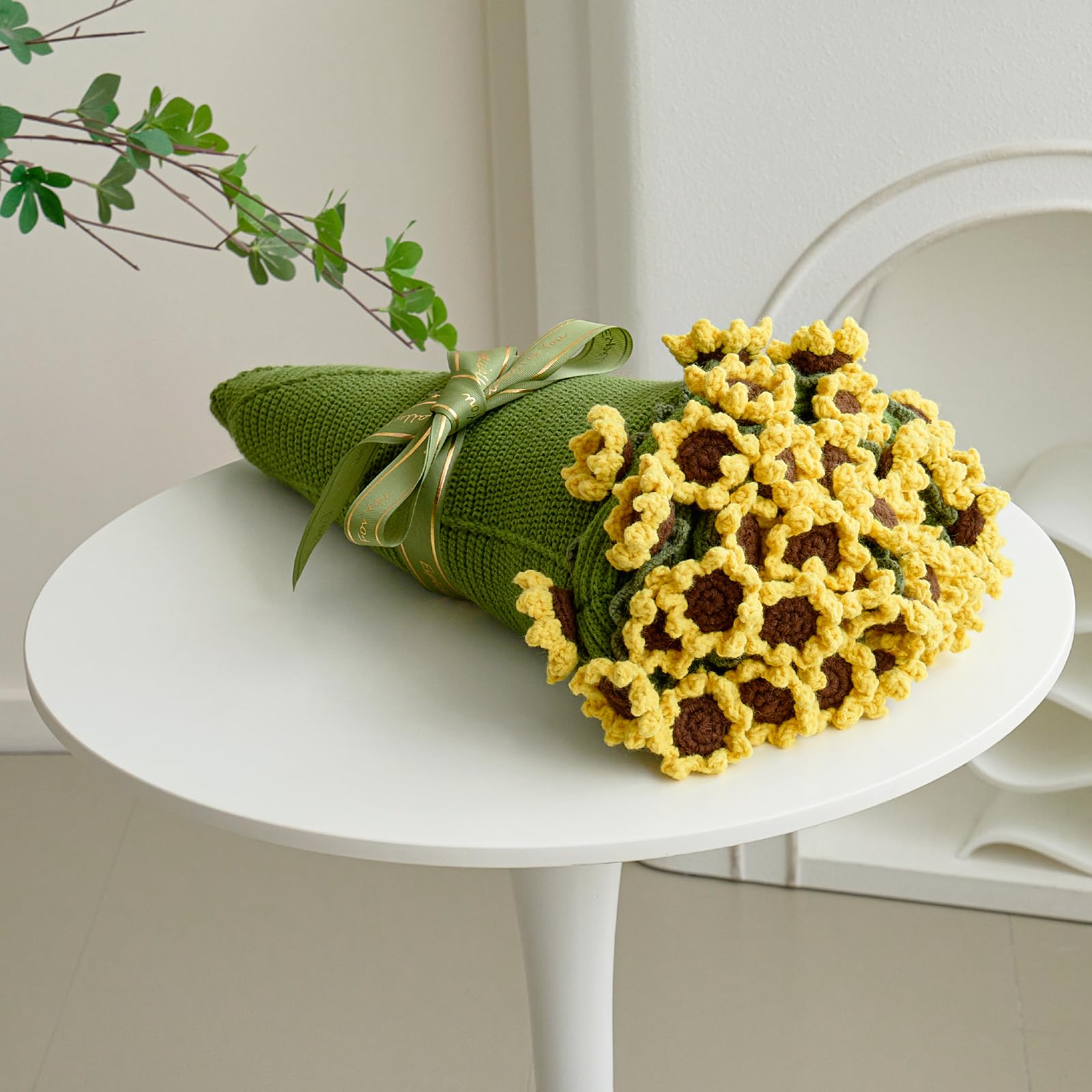 Crochet Flower Bouquet Throw Blanket