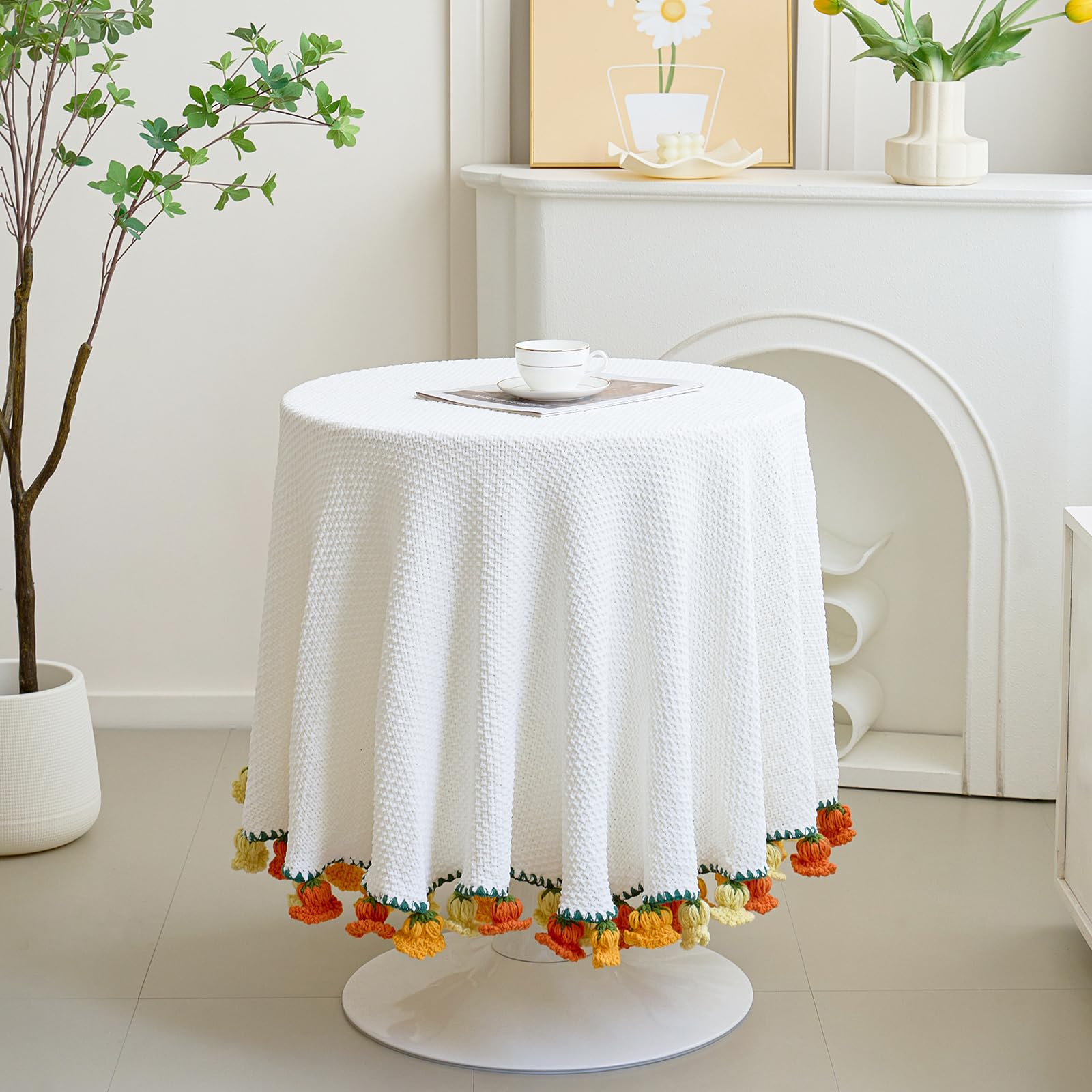 Crochet Flower Bouquet Throw Blanket