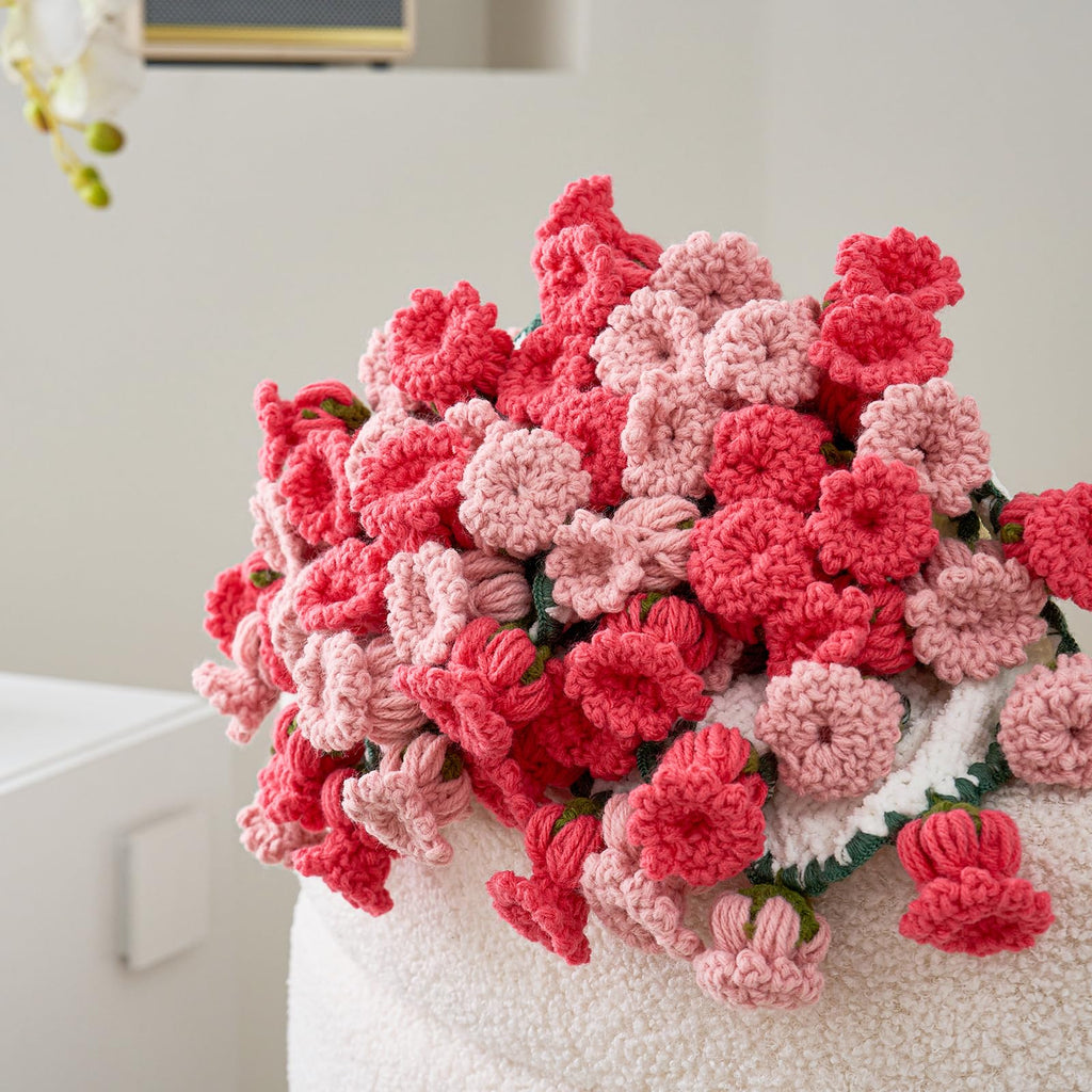 Crochet Flower Bouquet Throw Blanket