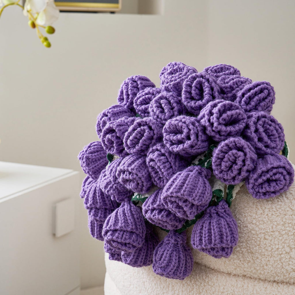 Crochet Flower Bouquet Throw Blanket