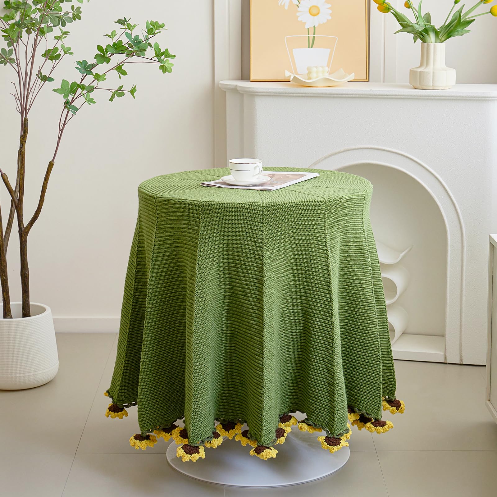 Crochet Flower Bouquet Throw Blanket