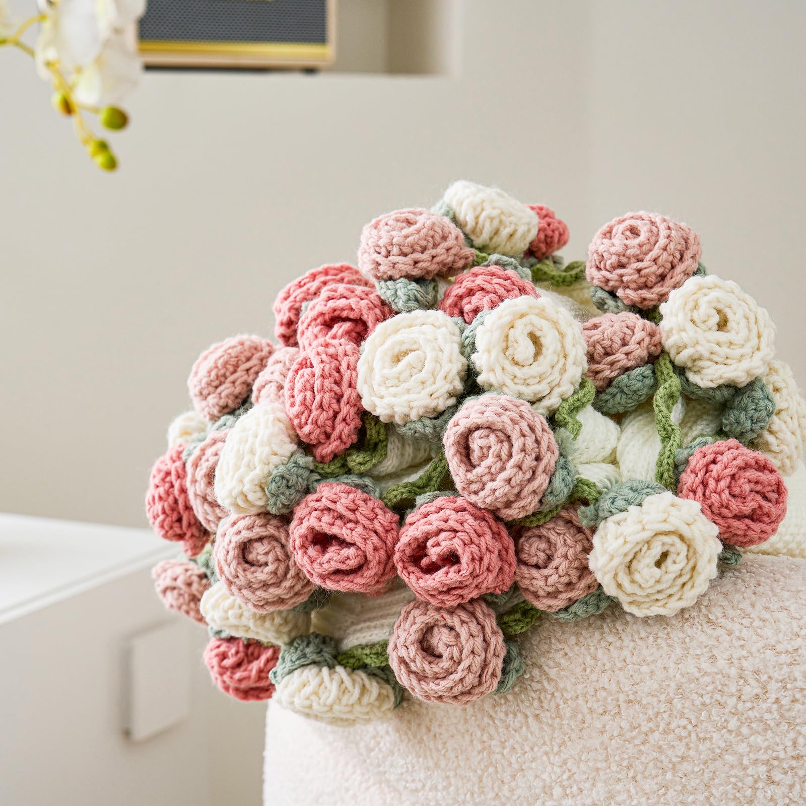 Crochet Flower Bouquet Throw Blanket