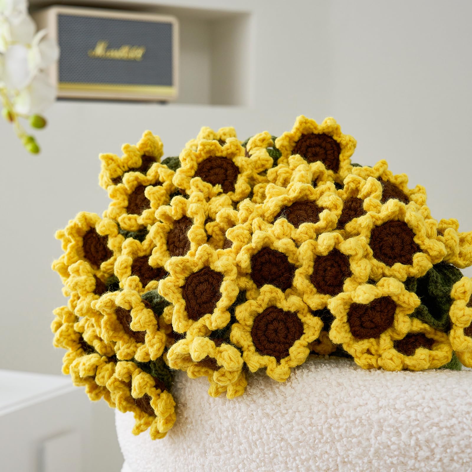 Crochet Flower Bouquet Throw Blanket