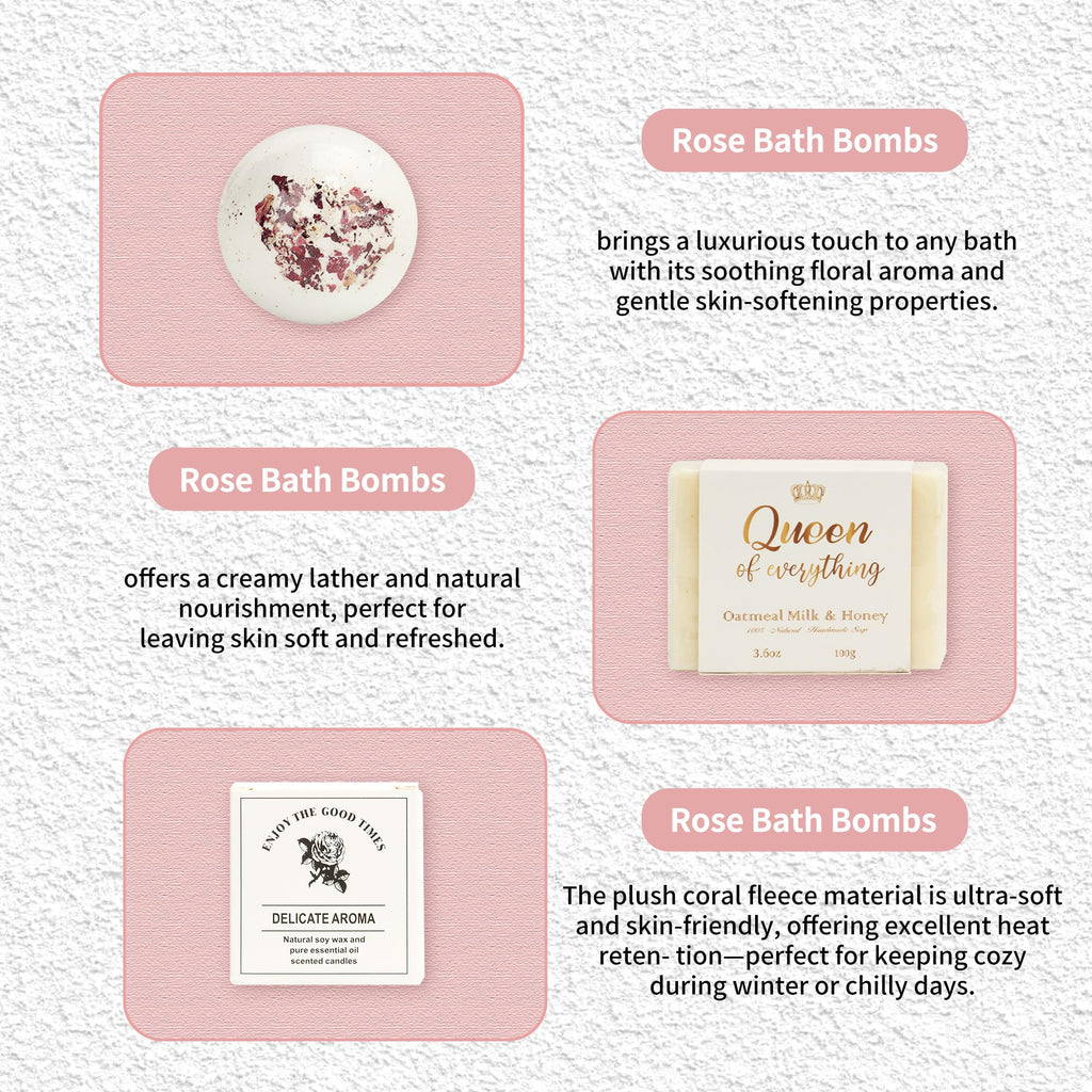 8 Piece Birthday Spa Set (Pastel Pink)